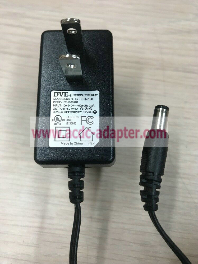 NEW DVE DSA-6E-05 US 050100 AC Power Supply 5V 1A 30-132-106032B Adapter Charger NEW DVE DSA-6E-05 US 050100 AC Power Supply 5V 1A 30-132-106032B Adapter Charger